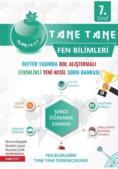 7 Sınıf Defter Tadında Tane Tane Fen Bilimleri Nartest Yayınları