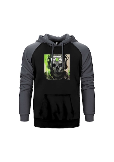 Call Of Modern Warfare Iı Ghost Gri Renk Reglan Kol Kapşonlu Sweatshirt Gri