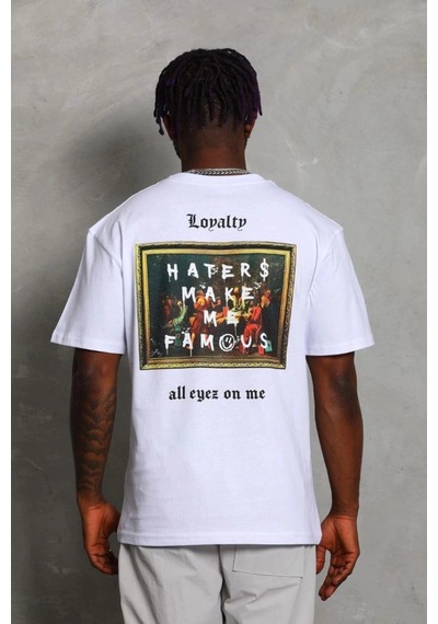 Epilons Zenviya21 Erkek Kısa Kol Baskılı Bisiklet Yaka T-shirt - Beyaz Zenya785 Renkli