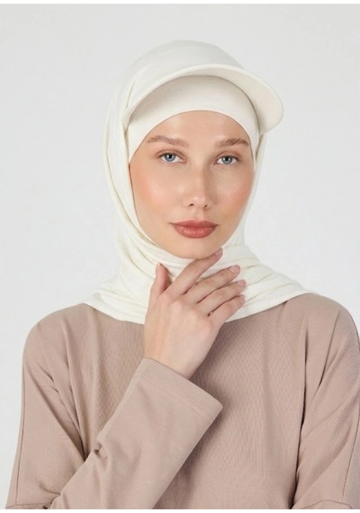 Butikgiz Kadın Siperlikli Boyun Kapatıcı Spor Rahat %100 Pamuklu Penye Tesettür Bone Beyaz Butikgiz Kadın Siperlikli Boyun Kapatıcı Spor Rahat %100 Pamuklu Penye Tesettür Bone Beyaz