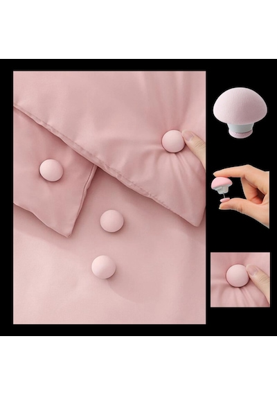 Mantar Model Yorgan Çarşaf Tutucu 4'lü Set Kayma Önleyici Klips Yorgan Kılıfı Ve Nevresim Sabitleyici Pratik Klips Seti Pembe Mantar Model Yorgan Çarşaf Tutucu 4'lü Set Kayma Önleyici Klips Yorgan Kılıfı Ve Nevresim Sabitleyici Pratik Klips Seti Pembe