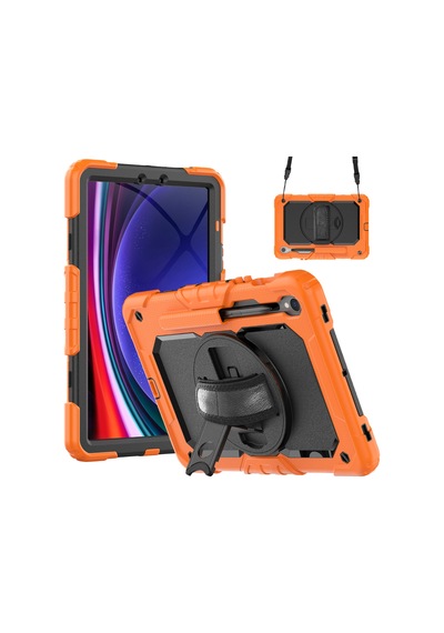 Newface - 737 - Samsung Galaxy Uyumlu  X510 Tab S9 Fe 11 Kılıf Amazing Tablet Kapak - Muratech - - Turuncu