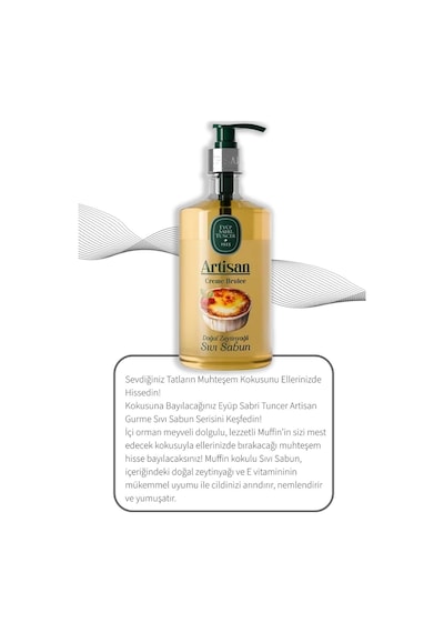 Eyüb Sabri Tuncer Artisan Cappucino + Cookie + Creme Brulee + Macaron + Muffin + Pumpkin Tart Sıvı Sabun 6 x 100 ML + Pamuk