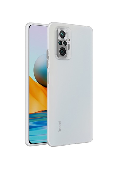 Redmi Note 10 Pro Uyumlu Süper İnce Mat Ultra Thin Silikon Kılıf Beyaz