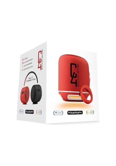 Powerway C4 Bluetooth Hoparlör Ses Bombası Kırmızı