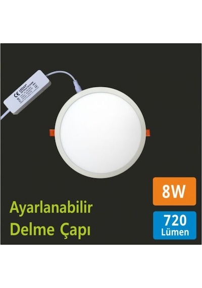 8w Ayarlı Led Panel 1.sınıf Sıva Altı