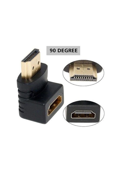 HDMI Dirsek 90 Derece Adaptörü HDMI ERKEK DİŞİ - HDMI L Çevirici