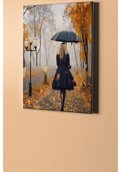 Webstyle Sayılarla Boyama Seti Kasnaklı Yağmurlu Sonbahar 60 X 75 Cm