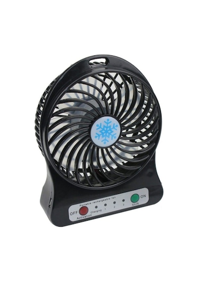 Mini Şarjlı Fan Vantilatör Masaüstü 3 Kademeli Soğutucu Sessiz Vantilatör Fan Siyah Mini Şarjlı Fan Vantilatör Masaüstü 3 Kademeli Soğutucu Sessiz Vantilatör Fan Siyah
