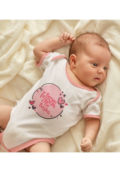 Bk Gift Bk Kids Benim Teyzem Bir Başka Tasarımlı Pembe Bebek Body Zıbın-1 6 - 9 Ay Sarı