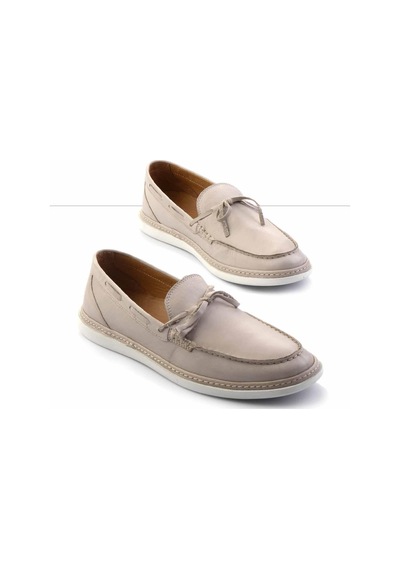 Bambi Bej Leather Erkek Loafer Ayakkabı E01304020343 Bej