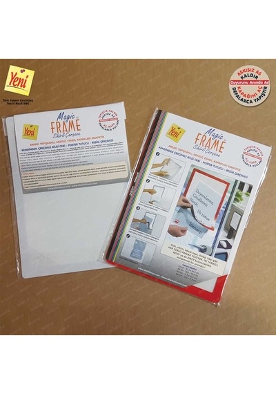 Yapışkanlı Mıknatıslı Esnek Çerçeve Duyuru Panosu 2'Li A4 5 Renk
