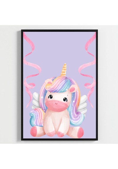 Besay Masal Dünyası Unicorn Çocuk Odası Posteri Dekoratif 3lü Set A4 Çerçevesiz