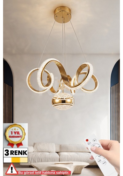 İthal Kasa Xl 3 Renk Kumandalı Led Avize Kıvrım Toplu Gold Kasa Ledli Salon & Oturma Odası Avizesi Altın - 874861909 Altın - 874861909 Altın İthal Kasa Xl 3 Renk Kumandalı Led Avize Kıvrım Toplu Gold Kasa Ledli Salon & Oturma Odası Avizesi Altın - 874861909 Altın - 874861909 Altın