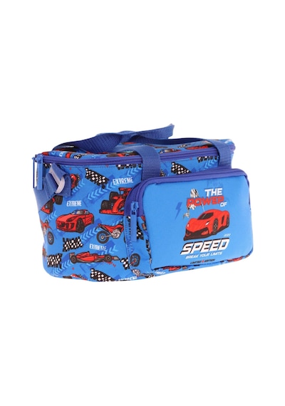 Kaukko Kids Thermo Isı Yalıtımlı Erkek Çocuk Yarış Arabası Desenli Mavi Lacivert Beslenme Çantası L7268 İki Bölmeli Mavi - Lacivert