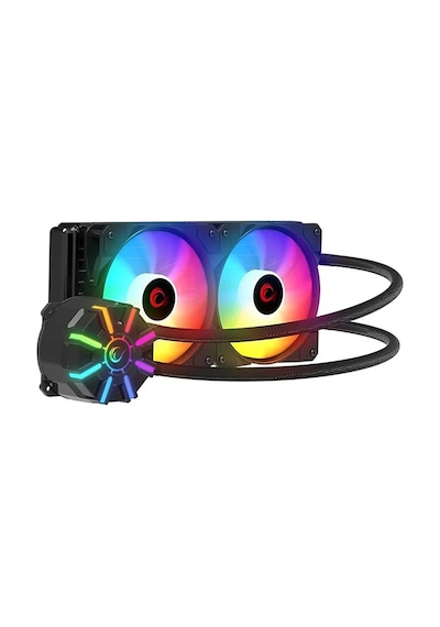 Rampage Helıos C2 Siyah 240 2x120mm Raınbow Fanlı Sıvı Soğutma Si