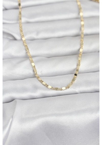 14k Gold Renk Ezme Zincir 60 Cm Kadın Kolye Cm Renkli