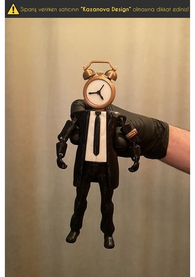 Kazanova Design Clockman Alarm Hareketli Figür 21 Cm Skibidi Toilet Multiverse Dekoratif