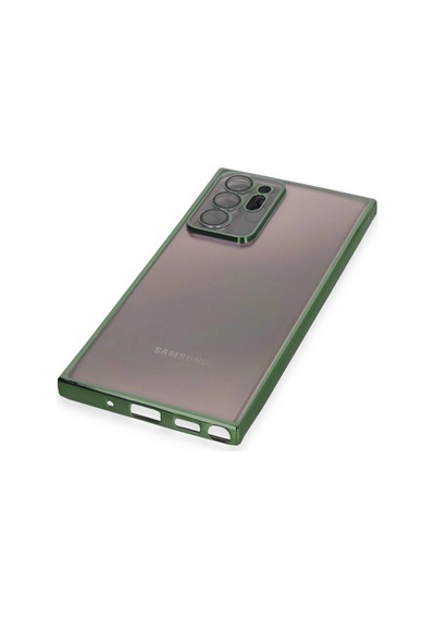 Samsung Galaxy  Uyumlu  Note 20 Ultra Kılıf Razer Lensli Silikon - Yeşil Çokrenkli