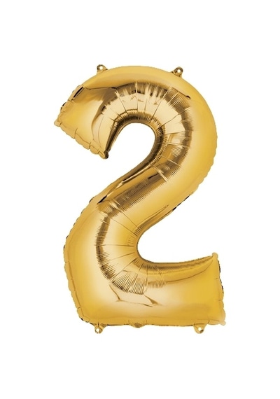 Showparty Folyo Balon 2 Rakam 100 Cm - Altın