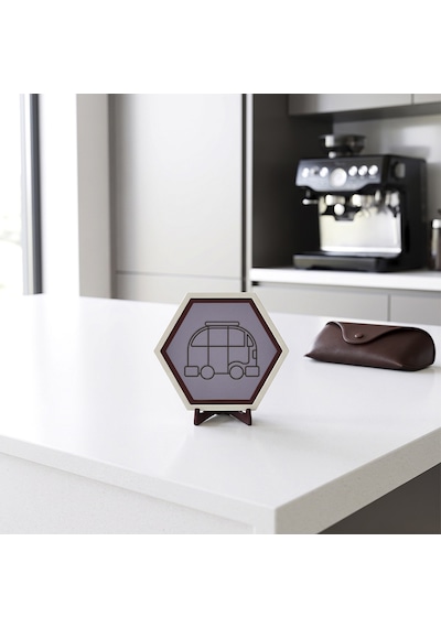 Minimalist Karavan Figürlü Masaüstü Süsü Ofis Köşelerinizi Tamamlayan Zarif Ve Modern Bir Dekoratif Ürün 10x10 Cm, Mor