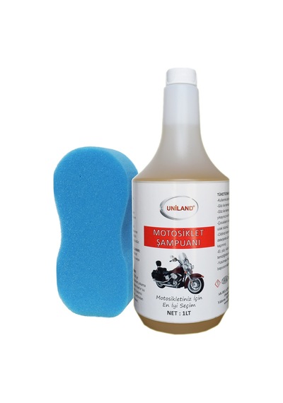 Uniland Motosiklet Şampuanı 1 Lt+Yıkama Süngeri