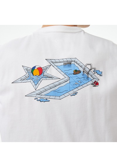Converse Pool Side Star Chevron Erkek Beyaz T-shirt10028740