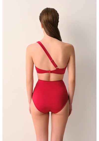 Suwen Yüksek Bel Kemerli Bikini Alt Sbn26550c082 Kırmızı