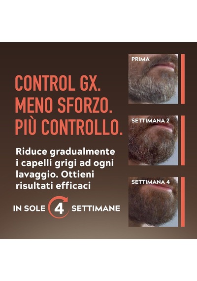 Control Gx Grey Reducing Sakal, Zarif, Doğal Görünümlü Sonuç, Tüm Renk Tonları, 118 Ml.