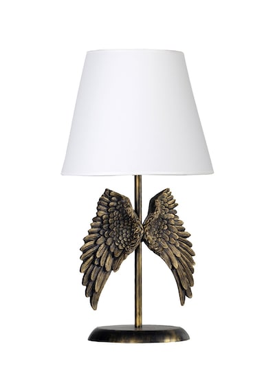 Qdec Modern Dizayn Melek Abajur Gold-Beyaz Altın - Beyaz