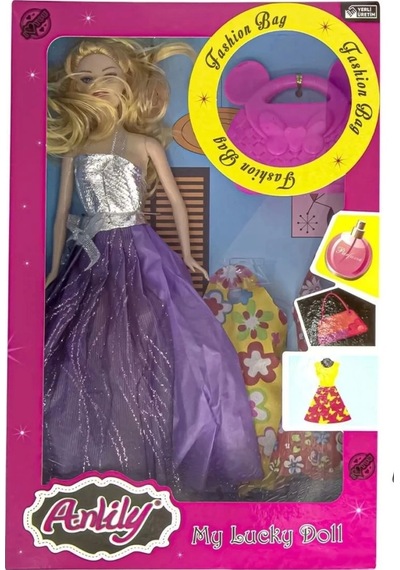 Mey İthalat Anlily Çantalı Yedek Elbiseli Bebek 2281