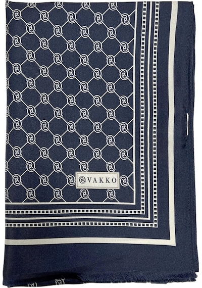 Vakko Twill İpek Şal - Özel Seri - Lacivert