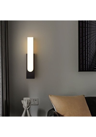 2 Adet 10 Watt, 3200 Kelvin Dekoratif Led Aplik İç Ve Dış Mekan Aydınlatma Armatürü Led Duvar Apliği Gün Işığı - Sarı