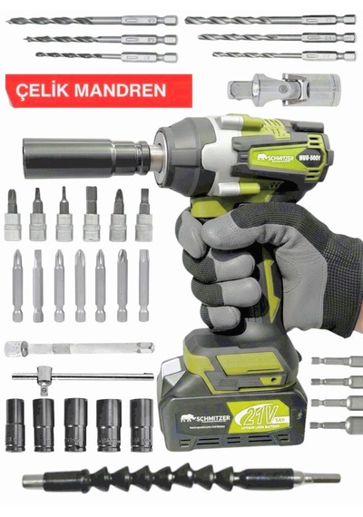 Schmıtzer 6lıset-s Set Pro 21v 43 Parça Şarjlı Hilti Matkap Somun Sökme Taşlama Dekupaj Dairesel Testere