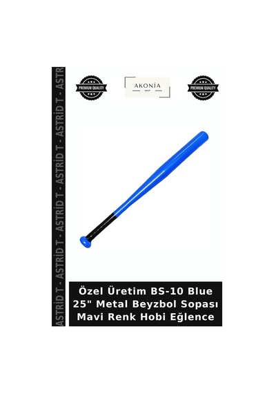 Özel Üretim Bs-10 Blue 25" Metal Beyzbol Sopası Mavi Renk Hobi Eğlence