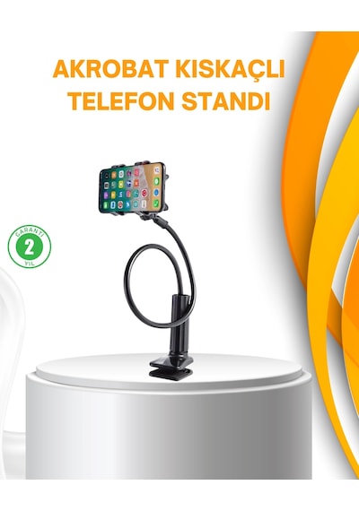 Mey İthalat Esnek Gövdeli Mandallı Masaüstü Telefon Tutucu