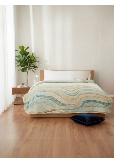 Prime Natural Marble Çift Kişilik Battaniye Yumuşacık, Sıcak Tutucu Ve Şık Dokulu Yeşi