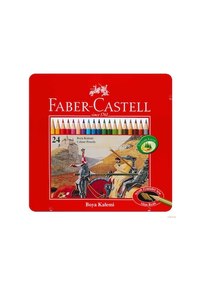 Faber-Castell Metal Kutu Boya Kalemi 24 Renk