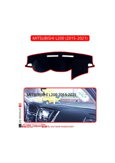 Mıtsubıshı L200 2015-2021torpido Koruma Halısı Kırmızı Kenar
