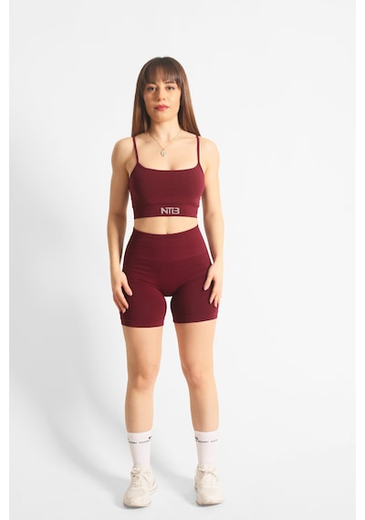 Nature The Brand Push-up Büzgüsüz Kısa Tayt,büzgüsüz Tayt,antreman Taytı,yüksek Bel Tayt Vişne Çürüğü