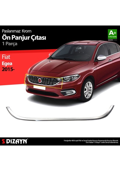 S-Dizayn  Fiat Egea Krom Ön Panjur Çıtası 2015-2020