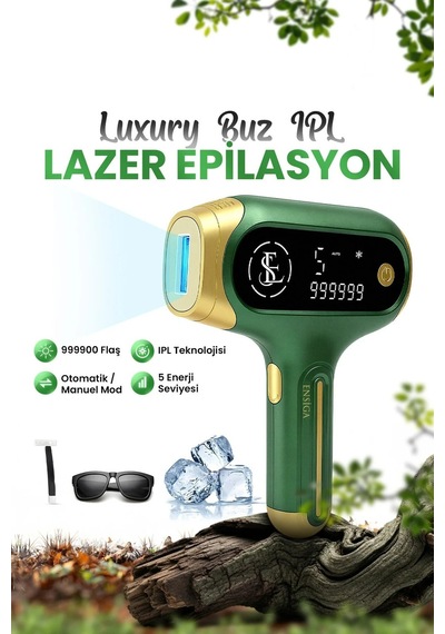z Buzlu 999.999 Atım Otomatik Vücut Yüz Kuvars Lamba Ipl Lazer Epilasyon Cihazı Yeşil