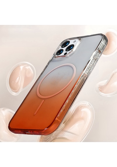 Nihcase Apple Uyumlu iPhone 15 Pro Max Kılıf Rainbow Renkli Septik Manyetik Şarj Kapak
