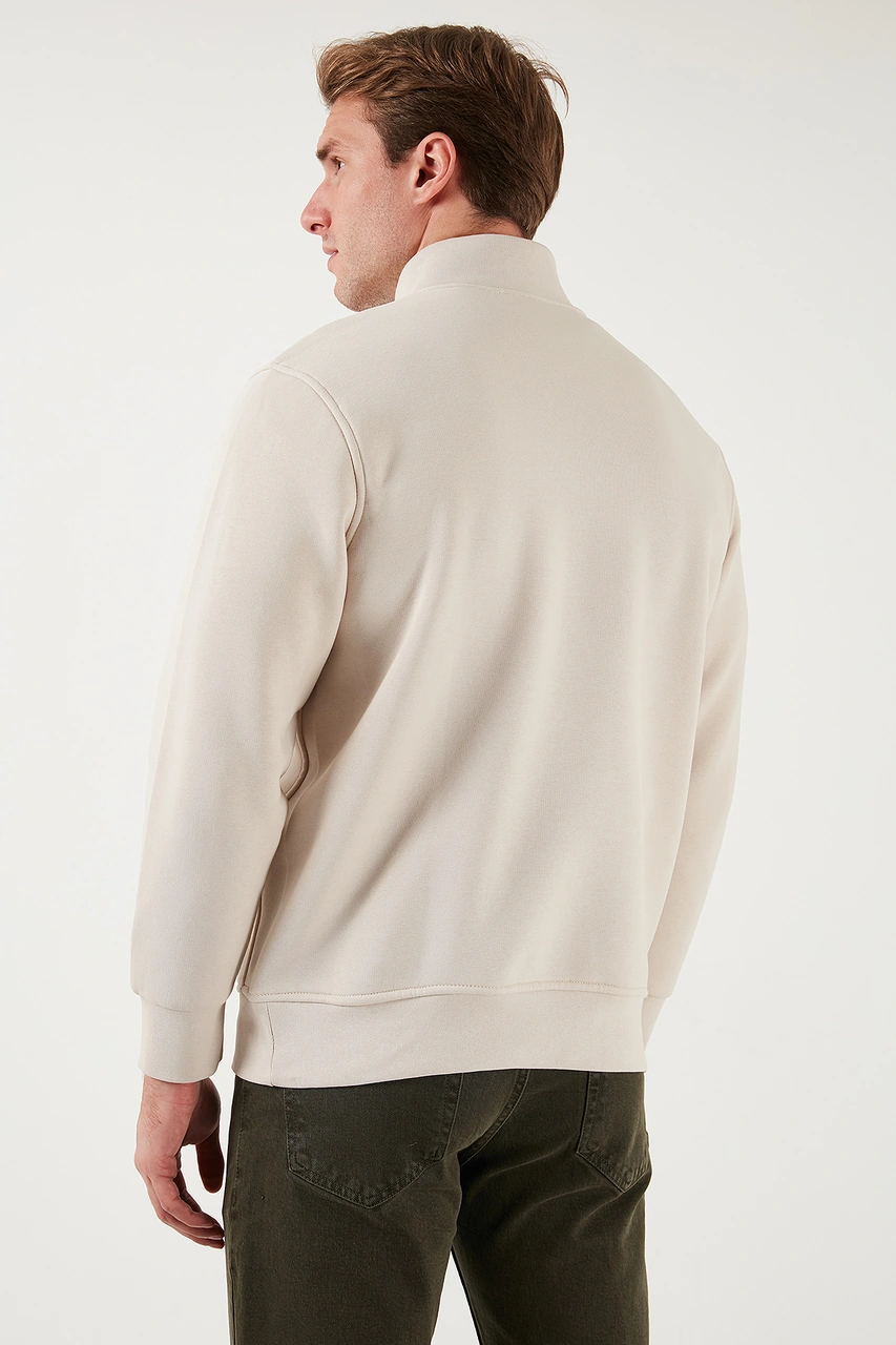 Buratti Pamuklu Regular Fit Dik Yaka 2'Li Paket Erkek Sweat 59052592S2 Kum-Siyah