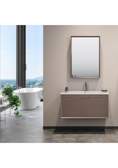 Orka Clay 100 Cm Mdf Toprak Banyo Dolabı Takımı Çok Renkli Orka Clay 100 Cm Mdf Toprak Banyo Dolabı Takımı Çok Renkli