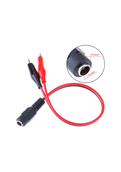 Alkatronik-2.1Mm Adaptör Krokodil Kablo Standart Dc Dişi Güç Kaynağı Timsah