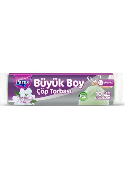 Parex Büzgülü Çöp Torbası Büyük Boy Yasemin 10 Li