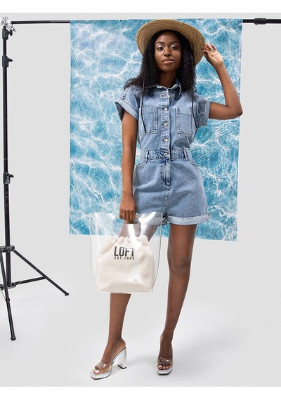 LOFT Regular Fit Kadın Tulum Lf2032609 Q1.v1 Denim