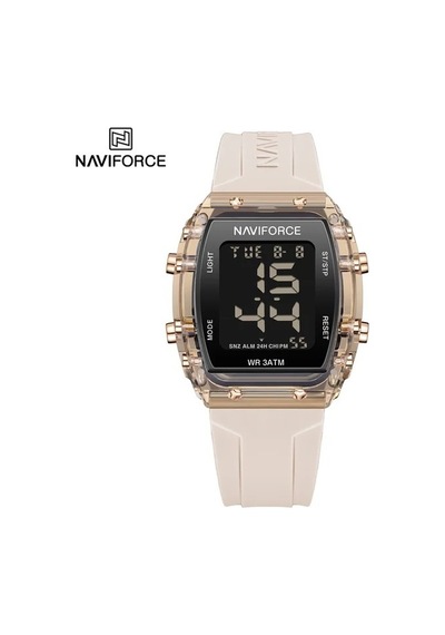 Naviforce Digital Bej Silikon Kayış Kol Saati 146844368