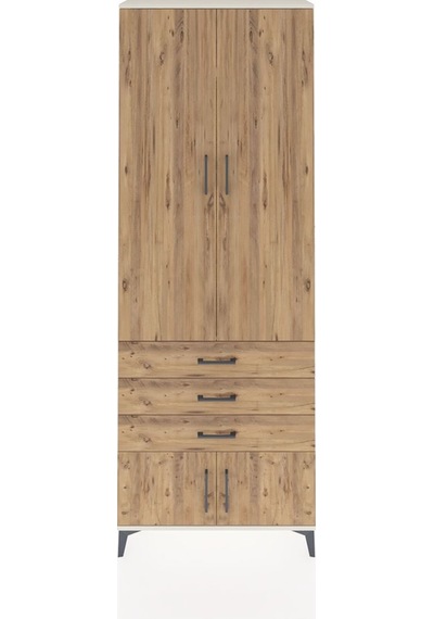 Arges Dolap 4 Raflı 3 Çekmeceli 4 Kapaklı 88x30x243 Aytaşı-çam Aytaşı